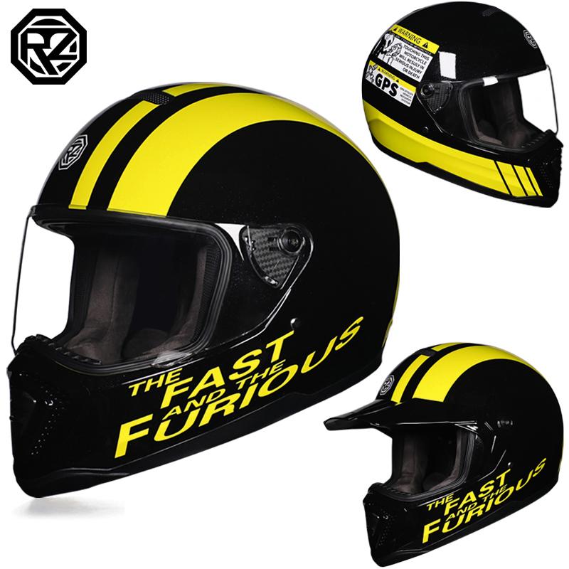 2024 new ORZ retro motorcycle helmet, American cruise full helmet, motorcycle with free brim