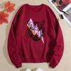 Fashion Printing Loose Long Sleeves Simple Round Neck Casual Tops Women’s