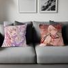 M-Mizuki A-Akiyama Cartoon Pillow Covers Cartoon Sofa Decorative Home Double-sided Printing Short Plush Cute Cushion Cover