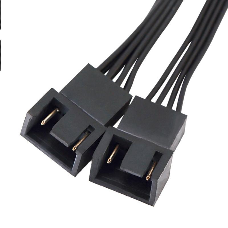 Durability 4Pin Computer Fan Power Extension Cord Splitter Supports 3pcs 3pin/4pin Fan for MultiDevice Thermal Management
