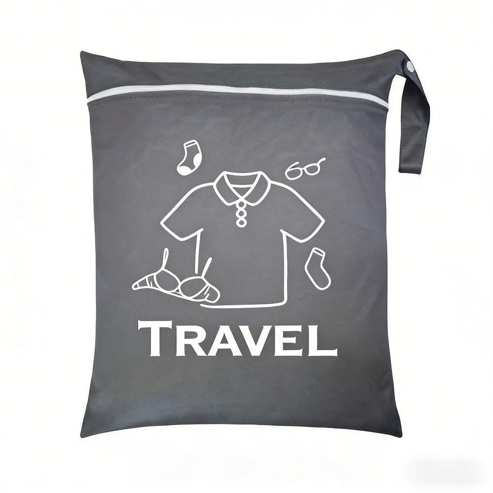 

Waterproof Travel Clothing Storage Bag Large Capacity Handheld Wash Bag Dirty Cloth Bag Gym Sports сірий