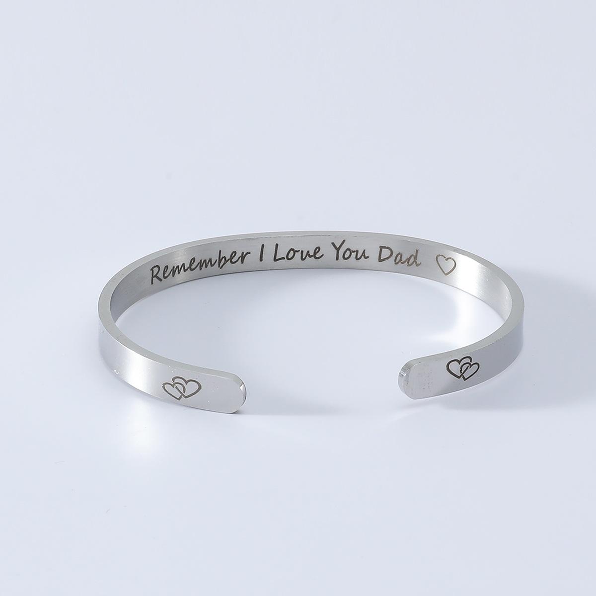 Stainless Steel Love You Dad Bracelet - Popular European & American Jewelry