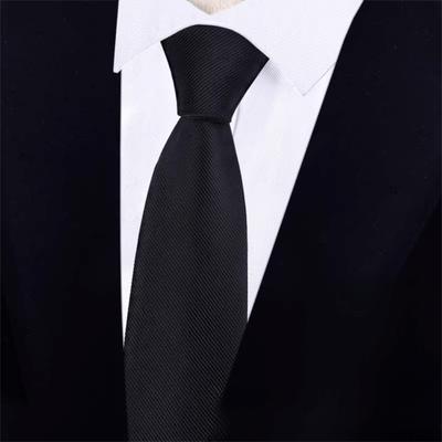 New 8cm Memorial Black Ties Black Polyester Neck Tie Men's Ties Adult Accessories