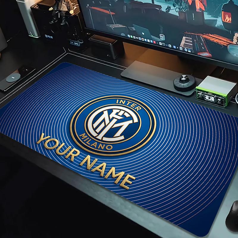 Cuscino Stampa FC Internazionale Milano Antiscivolo Tappetino Mouse Grande per Laptop Tablet Tappetino XXL Tappetino Gioco Mini PC Con Bordo Bloccato
