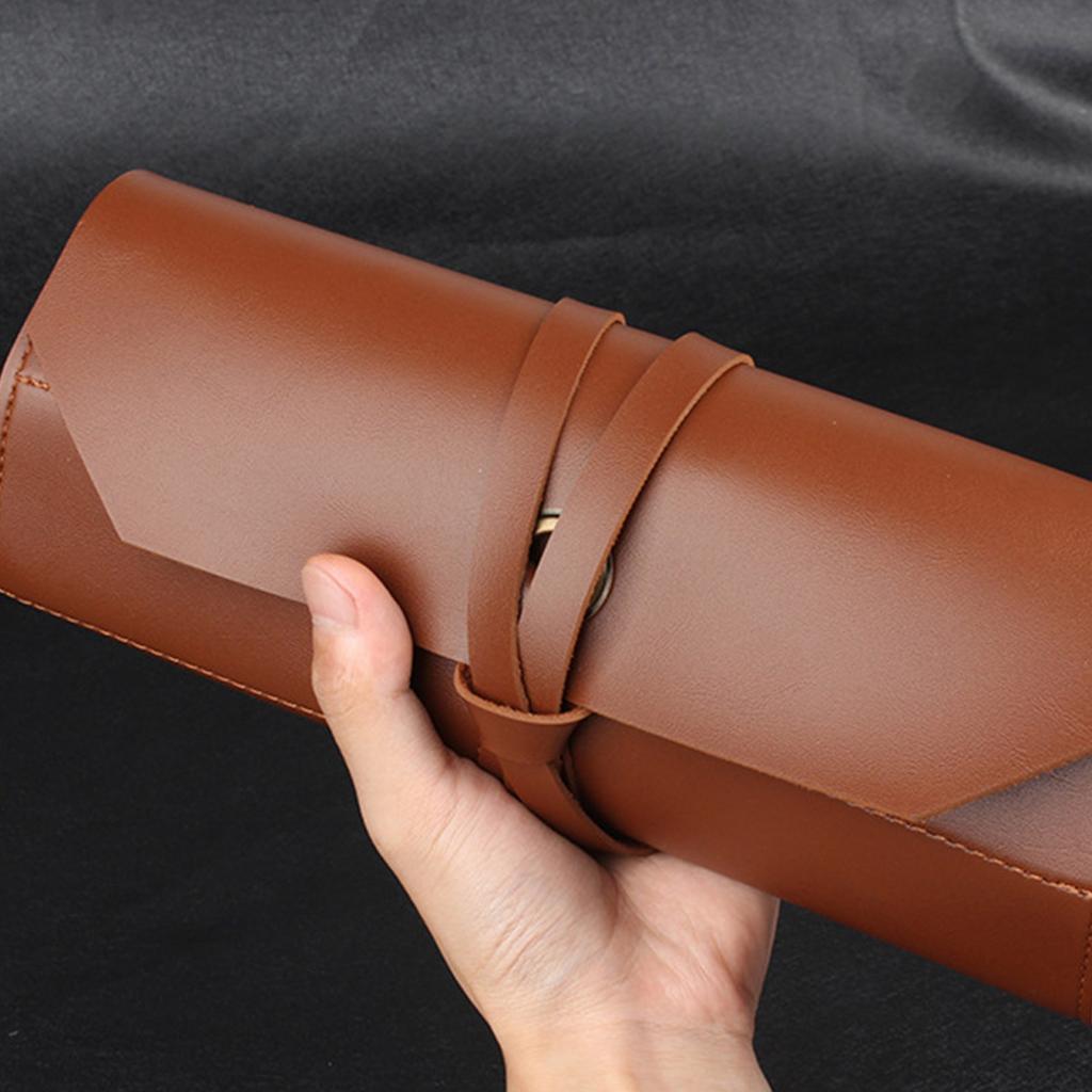 PU Roll Portable Pouch Tool Bag Wrench Tool Foldable Spanner Hammer Camping Pocket Storage Bag Tool Accessories