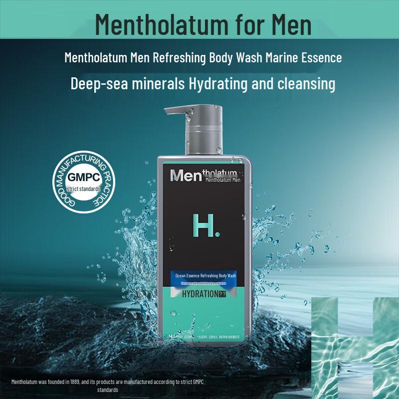 Gel de Banho Refrescante Essência do Oceano para Homens Mentholatum
