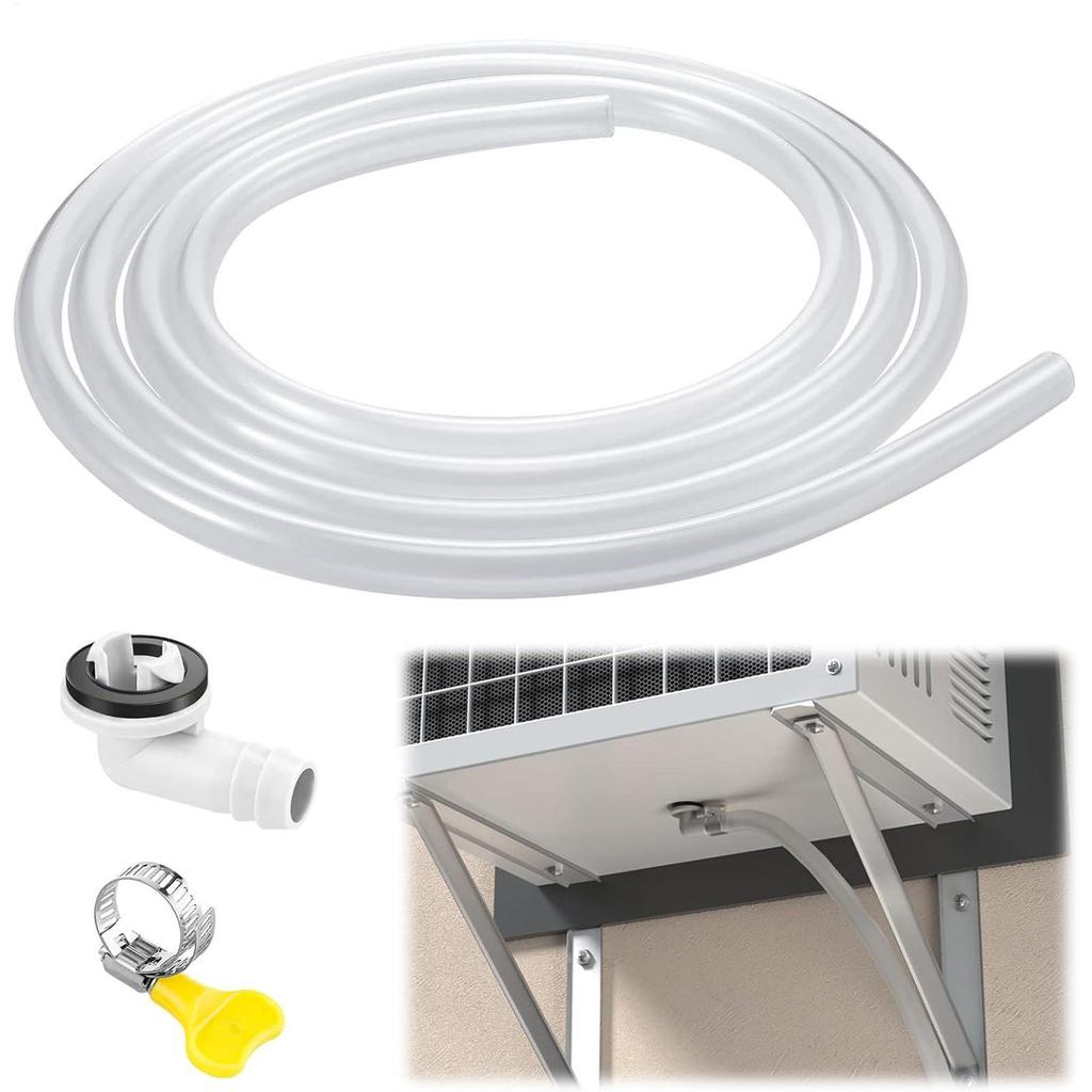 AC Drain Hose Leakproof AC Drain Hose Kit Air Conditioner Parts AC Drain Pipe Replacement with Hose Connector and Clamp