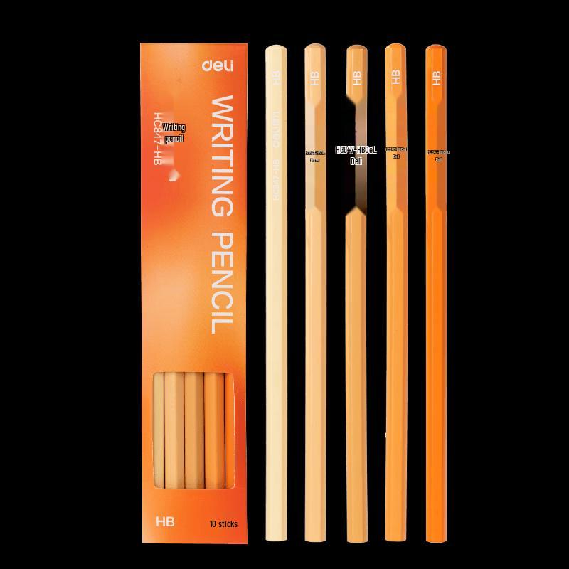 Deli HB Hexagonal Graphite Pencils (10-Pack)