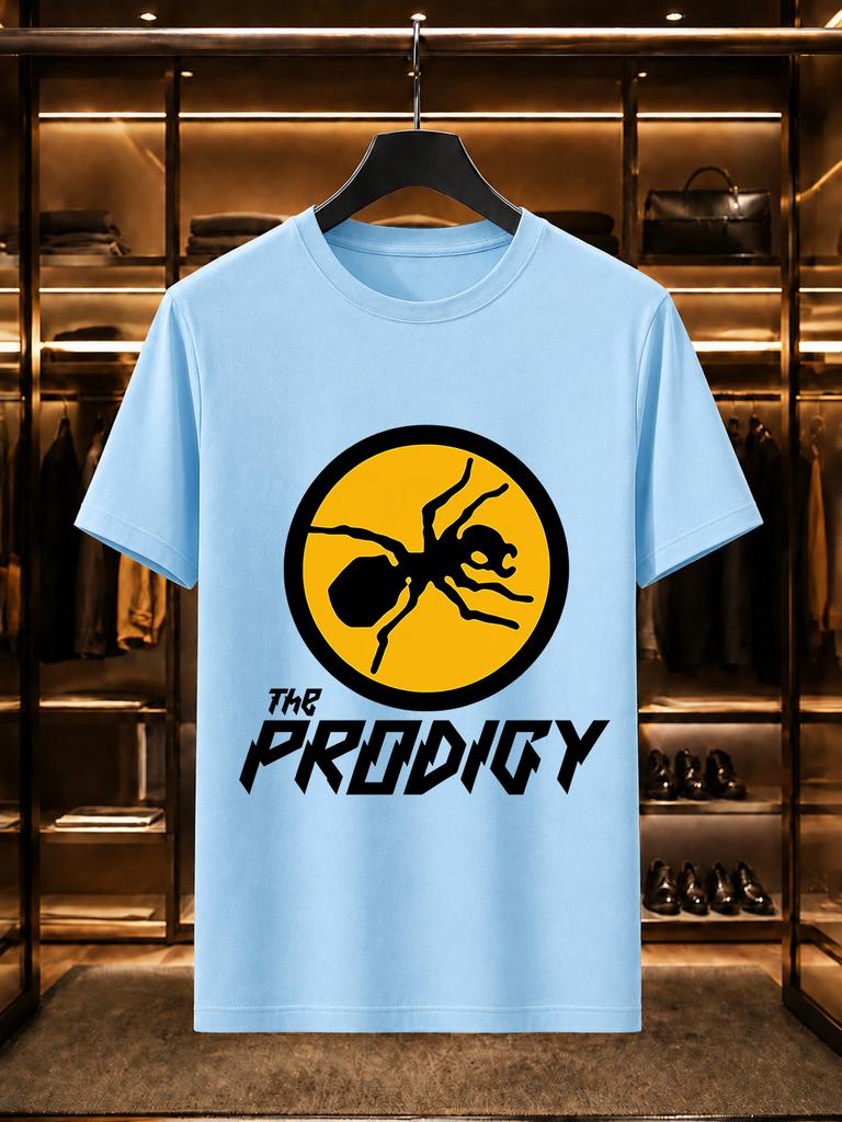 2026 New Cotton Tshirt Cartoon Ant Vintage Print Crew Neck Casual Short Sleeve