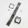 38mm Plating Square Watch Case Mineral Glass Stainless Steel Strap Watches Accessories for NH35 NH36 4R Movement
