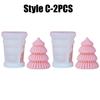 1-4PCS Christmas Tree Aroma Candle Silicone Mold DIY Plaster Wax Craft Holiday Decorations Handmade Supplies Making Kits