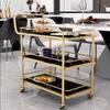Luxury 3-Tier Hotel Serving Cart