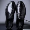 2025 New Men's Business Leather Shoes High-end Men's Shoes First Layer Cowhide Brown Derby Shoes Leather Dress Commute