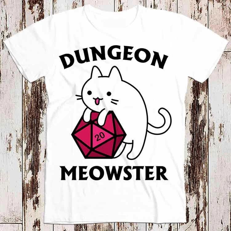 Dungeon Meowster Драконы Монстр DnD Пожалуй, я умру RPG Бестселлер Футболка 8518 M