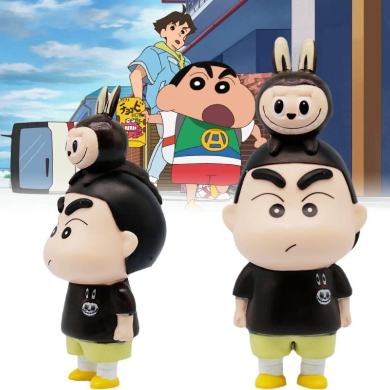 Adorable Crayon Shin Chan Labubu Figurine Perfect For Collectors And Fans Alike