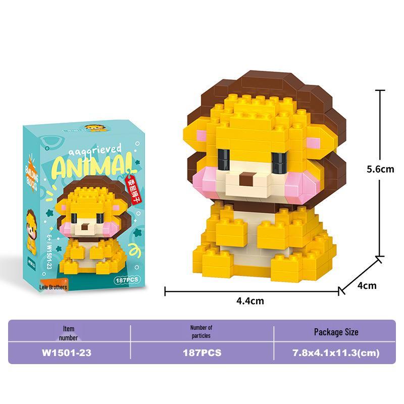 Lele Brothers Micro Building Blocks - Educational Small Animal Sets for Kids, Compatible with Lego, Boys' Toy Gifts