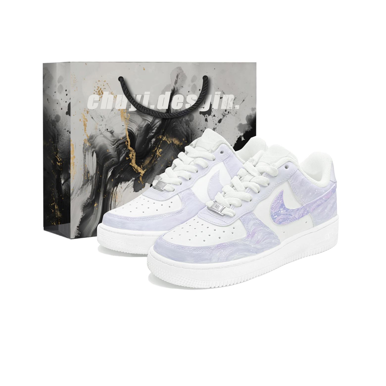 

Nike Air Force 1 Shopping Bag, Misty Purple, First Day Culture Abrasion Resistant Balance Low top Skateboard Shoes DD8959-100(TeamTwo-bag) 38.5