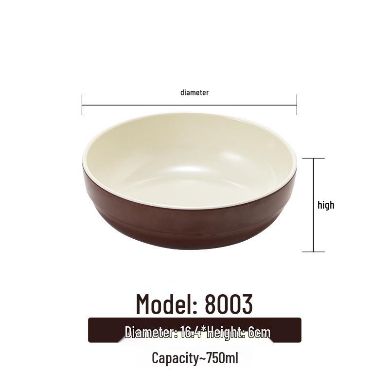 Melamine White Noodle Bowl, Imitation Porcelain, Large Plastic Soup/Rice Bowl for Commercial Use.