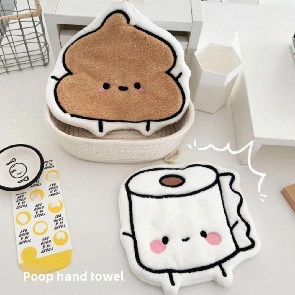 Funny Cartoon Hand Towel Hangable Thickened Hand Wipes Soft Absorbent Hand Cloth Kitchen