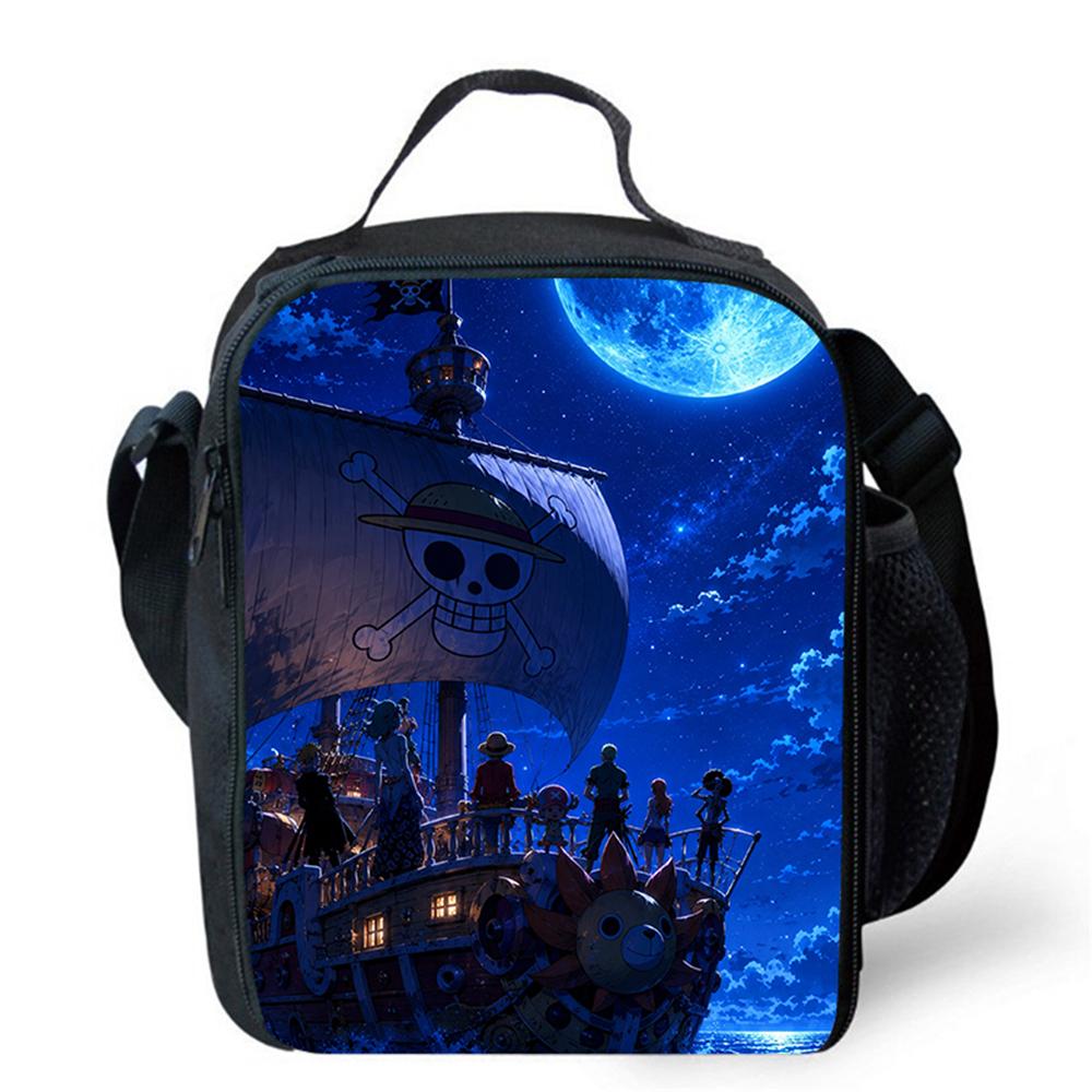 One Piece Cartoon Thermal Lunch Bag Lonchera Térmica Lightweight Portable Cooler Tote For Boys Girls School Picnic Camping Bolsa