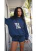 Women's Autumn Trendy Cross-Border Heavyweight Loose Hoodie with Mid-High Collar and Long Sleeves