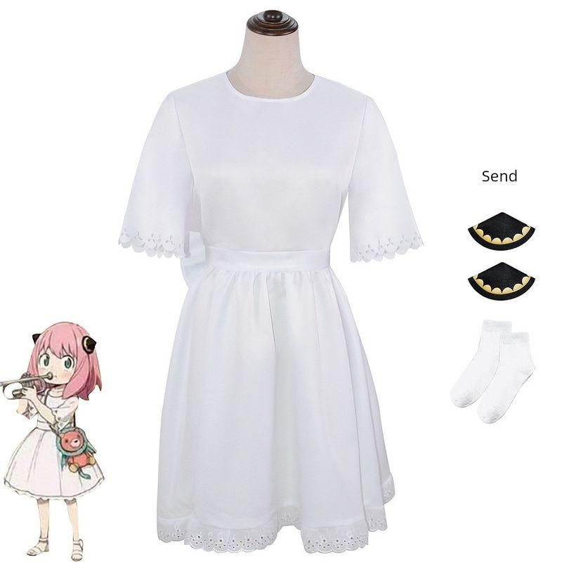 Косплей костюм Семья Шпиона Принцесса Шипов Йор Блэр Фергюс Косплей наряд Платье Ани Aniya White Suit 130