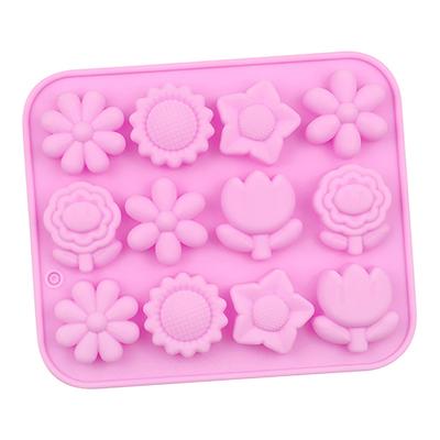 Stampo per mousse per torta Fiore di rosa Crisantemo Teglia in silicone Vassoio per cubetti di ghiaccio Cioccolato Caramelle Gelatina Cubo di ghiaccio Muffin Sapone fatto a mano