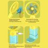 New USB Rechargeable Mini Handheld Fan Strong Wind Low Noise Macarons Fan 3 Speed Adjustable Small Electric Fan Summer Season