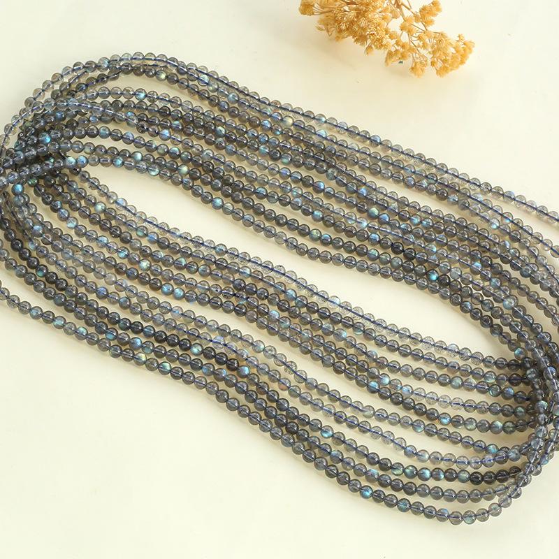 Высококачественный Натуральный Серый Лунный Камень Вытянутый Камень Свободная Бусина Браслет из Кристалла Работа в Процессе Синий Свет Кристальный Браслет Аксессуары 6mm (about 63 pieces)