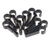 10Pcs Plastic Helmet Clips Attachment Head Light Clamps Black Set Headlamp Hook