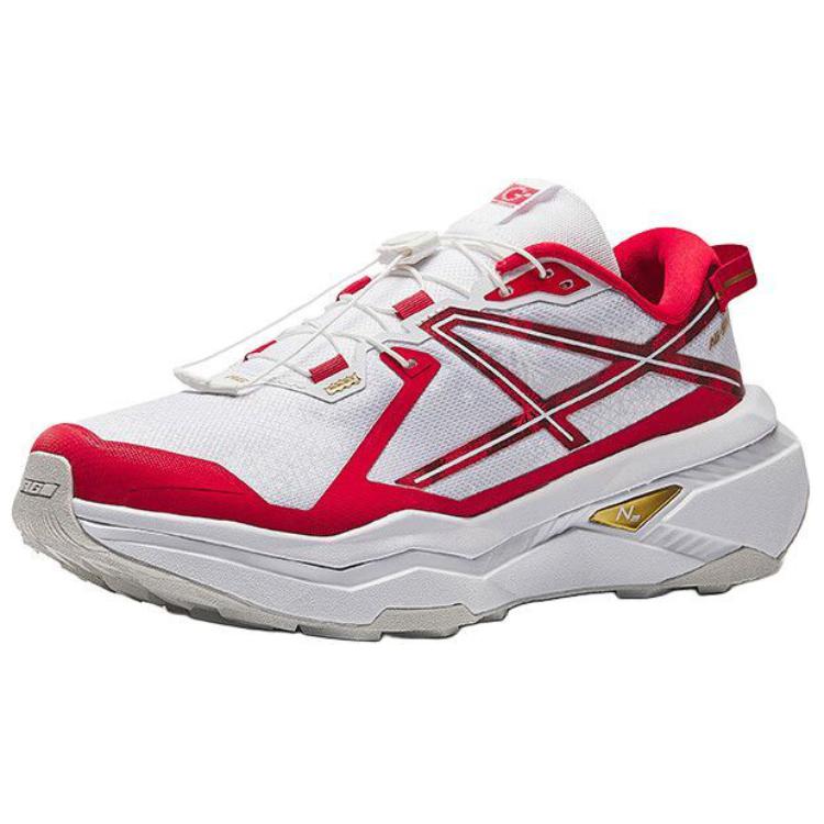 Anta Hunter 2 Champion Comfortable Trendy Non-Slip Supportive Cushioning Low-Top Trail Running Shoes Men sneaker White Gray Red 112515502AS-1