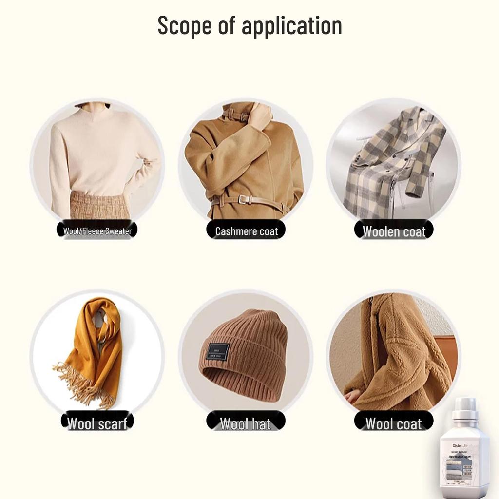 Waschmittel zur Reparatur von Woll- und Kaschmirpullovern: Reduziert Schrumpfen, Stellt Flauschigkeit wieder her, Verbessert Geschmeidigkeit