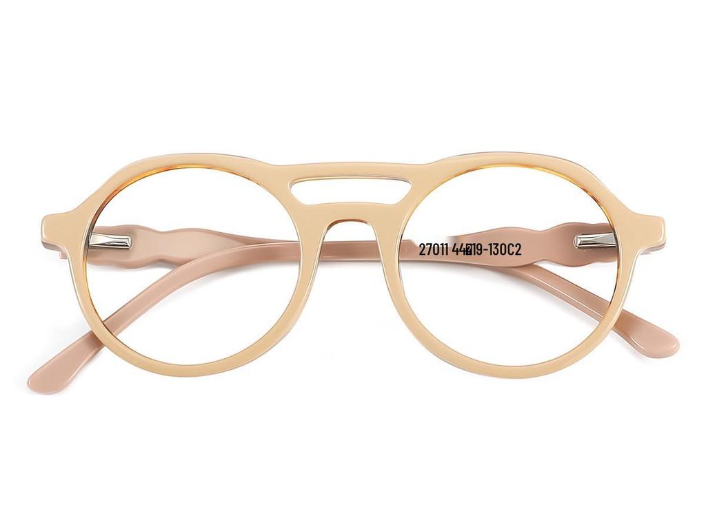 New High-End Retro Aviator Glasses with Slimming Design - Model 2701