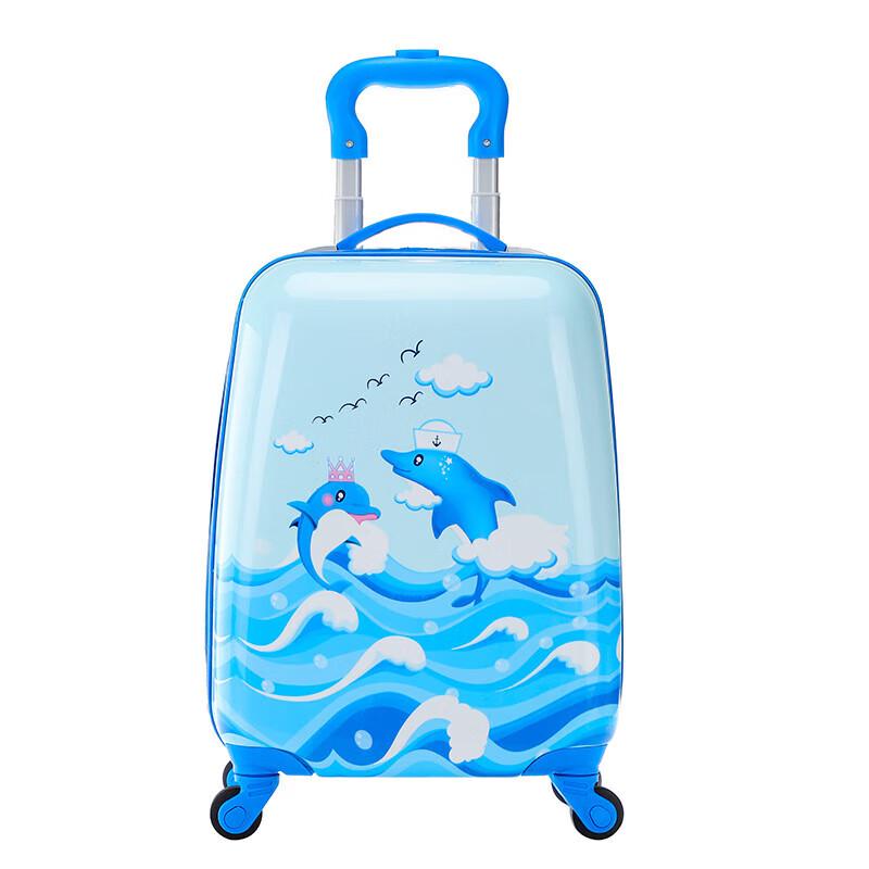 Kids Dolphin Siblings Cartoon Hardside Luggage