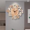 Clock Wall Clock Living Room Bedroom Personality Creative Fashion Clock Modern Simple and Atmospheric Home Silent Wooden Wall Watch