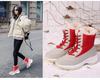 2025 Warm Thickened Mid-Calf Snow Boots with Velvet Lining, Large Size 42