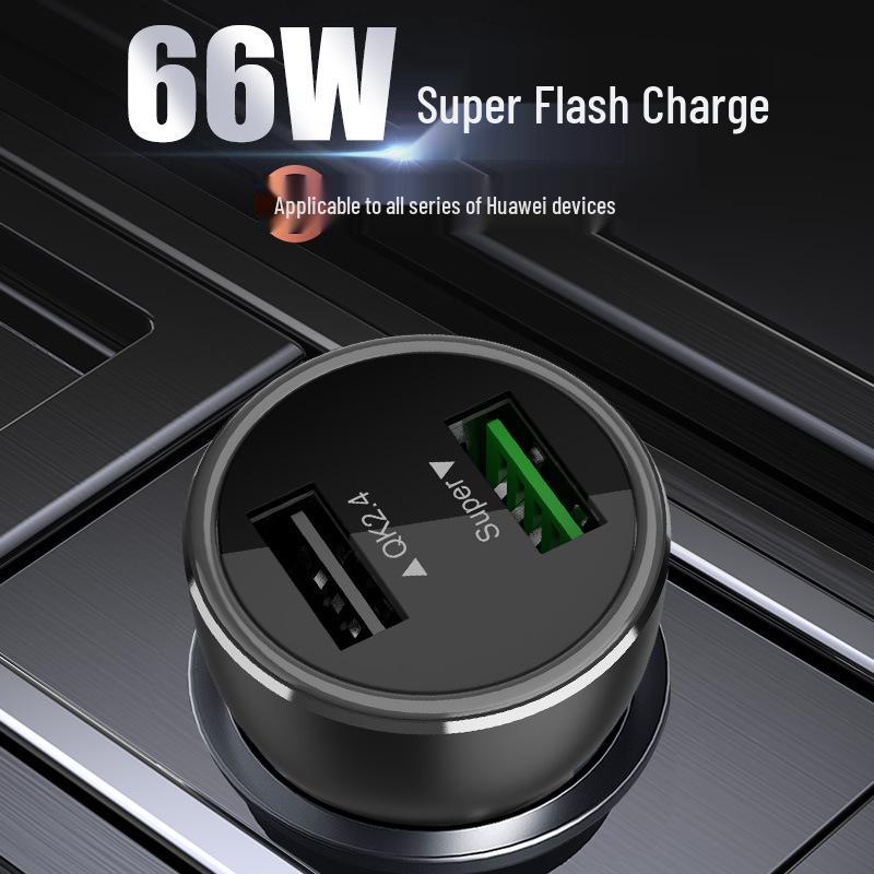Crucial 65W/40W Car Charger for Huawei & OPPO VOOC Flash Charge