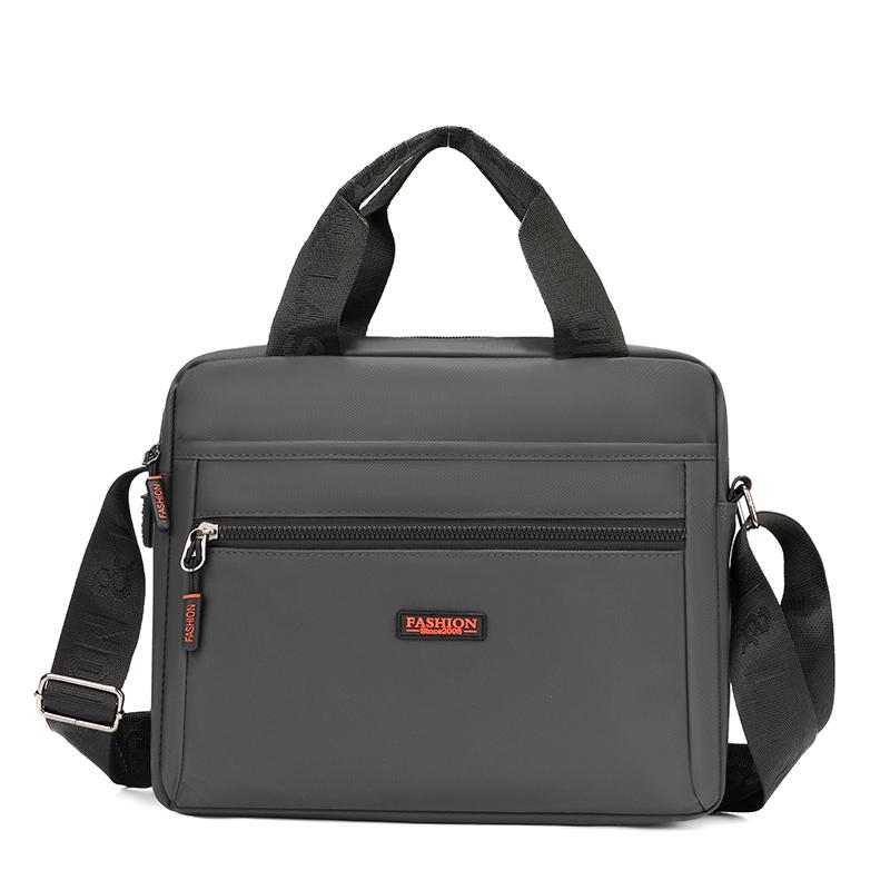 

Вместительная сумка-портфель Мужская деловая сумка Сумки через плечо Нейлоновые сумки-тоут Сумки-мессенджеры серый