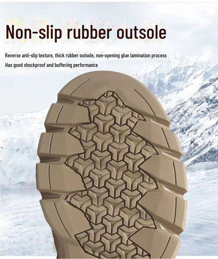 Winter High-Top Snow Boots with Thick Wool and Fur Lining for Outdoor Warmth