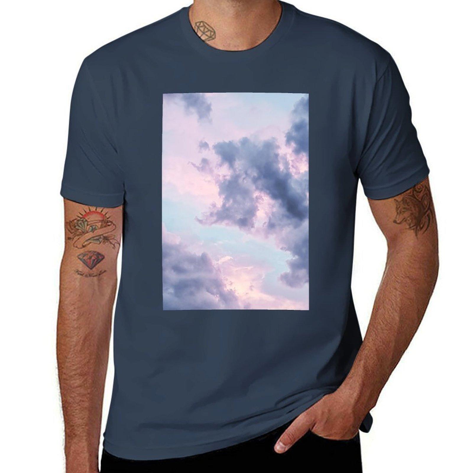 Dreamy Lavender Purple Clouds TShirt High Elasticity Sports TShirt S