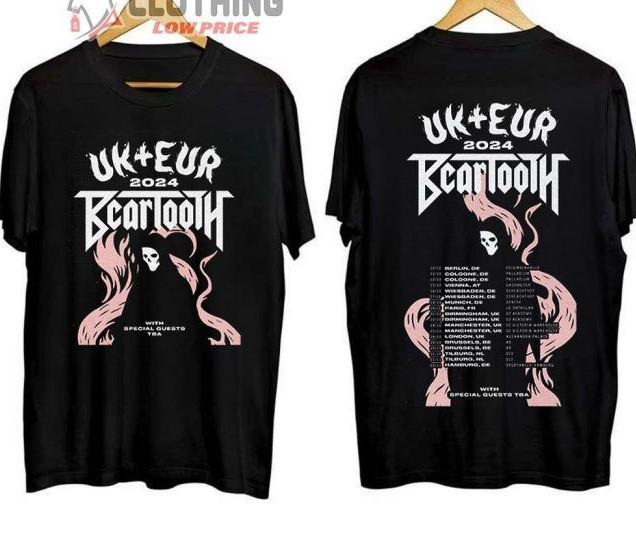 Beartooth Tour Dates 2024 Merch, Beartooth 2024 Uk Shirt Tshirt Unisex T-Shirt XXXXL