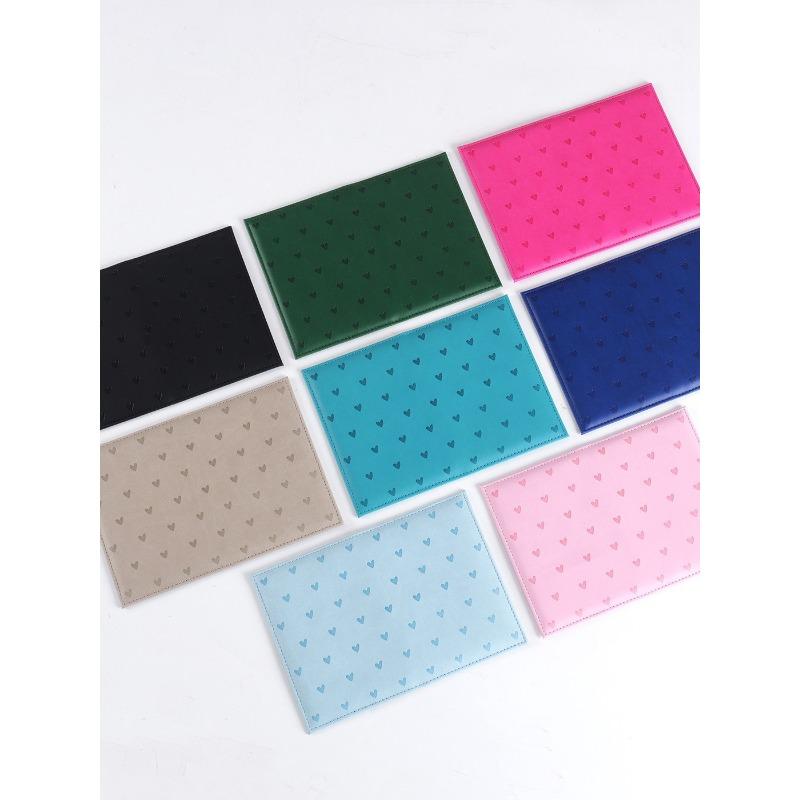 Schattige Hartjesprint Reisportemonnee Paspoorthoes voor Dames PU Leer Paspoorthouder Reisaccessoires Documentenbeschermer Hoes
