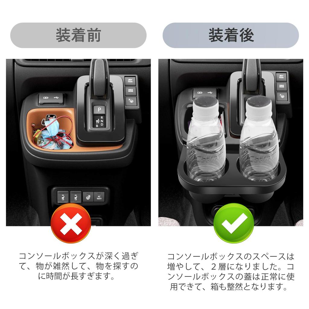 SKTU Toyota Sienta 10 Series Shift Side New Sienta Front Console Console Box for Sienta 10 Series Storage Tray with Rubber Small Item Coin Easy to