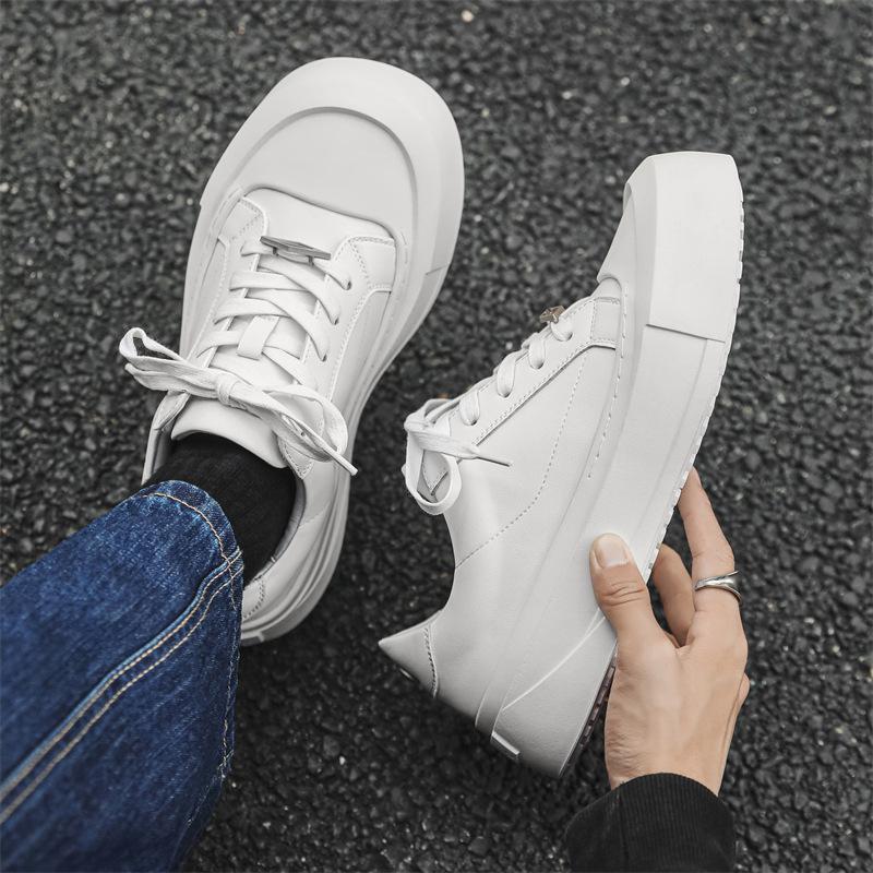 Couple board shoes sports and leisure versatile men's and women's college style small leather shoes commuting to change board shoes 66643-J