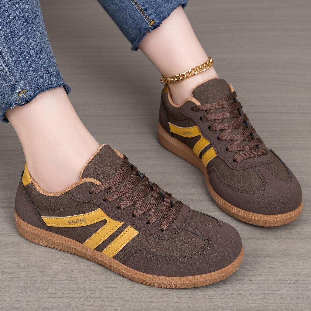 Women's Spring German Trainers, Casual Lightweight Soft Sole Sneakers, Fashion Comfort Women Shoes