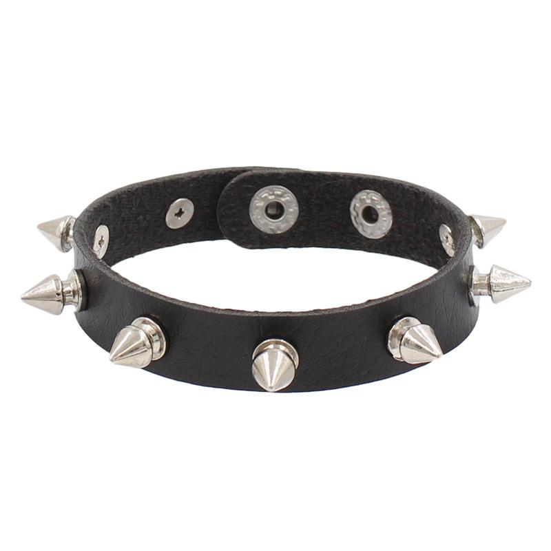 

Vintage Leather Bracelets Punk Row Cuspidal Spikes Rivet Stud Wide Cuff PU Leather Punk Gothic Rock Unisex goth accessories