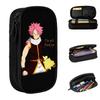 Fairy Tail Pencil Cases Classic Natsu I'am All Fired Up Pen Pencil Bags Kids Big Capacity School Supplies Gift Pencil Box