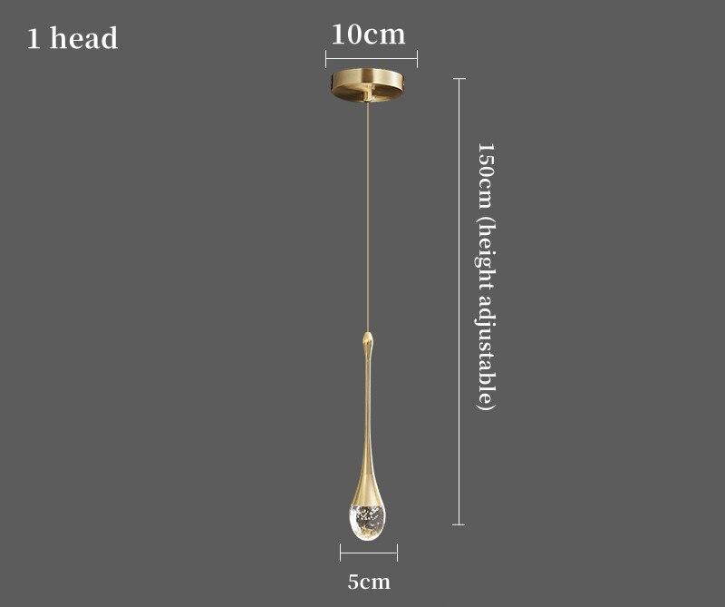 Lustre moderno para sala de jantar, luminária led de cristal, para sala de estar, cozinha, ilha, luminária suspensa criativa, gota de água, preta