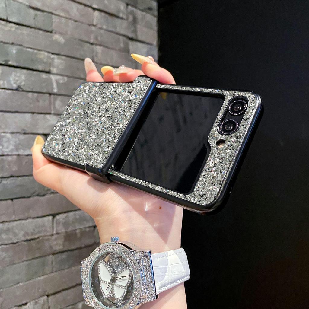 Husă de lux cu sclipici mat pentru Samsung Z Flip7: Protecție cu acoperire completă pentru ZFlip6