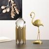 NordicStyle Luxury Golden Flamingo Figurine Home Resin Decoration Crafts TV Cabinet Decoration Personality Creative Ornaments